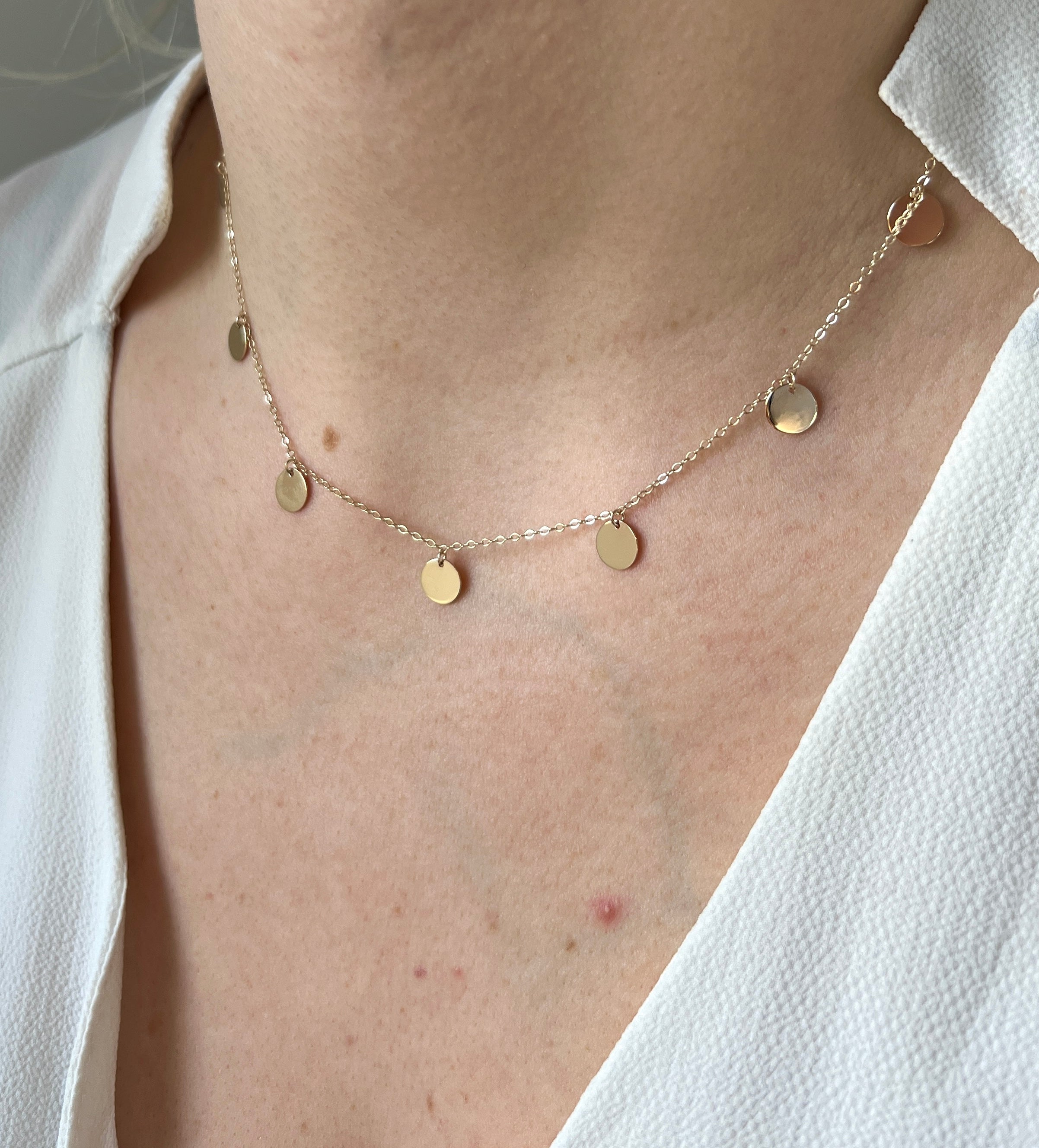 Goldkette 585 cheapest Damen Königskette Plattenkette Van Cleef Gold