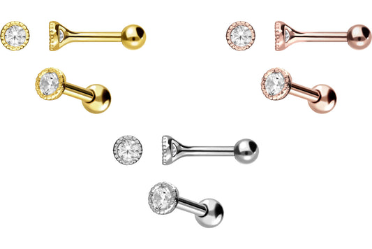 18 Karat Ohrpiercing Zarge